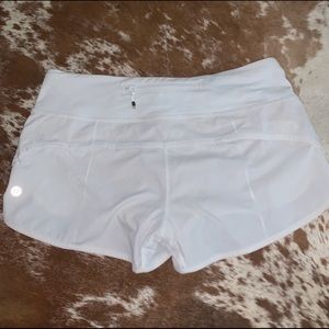White lululemon shorts